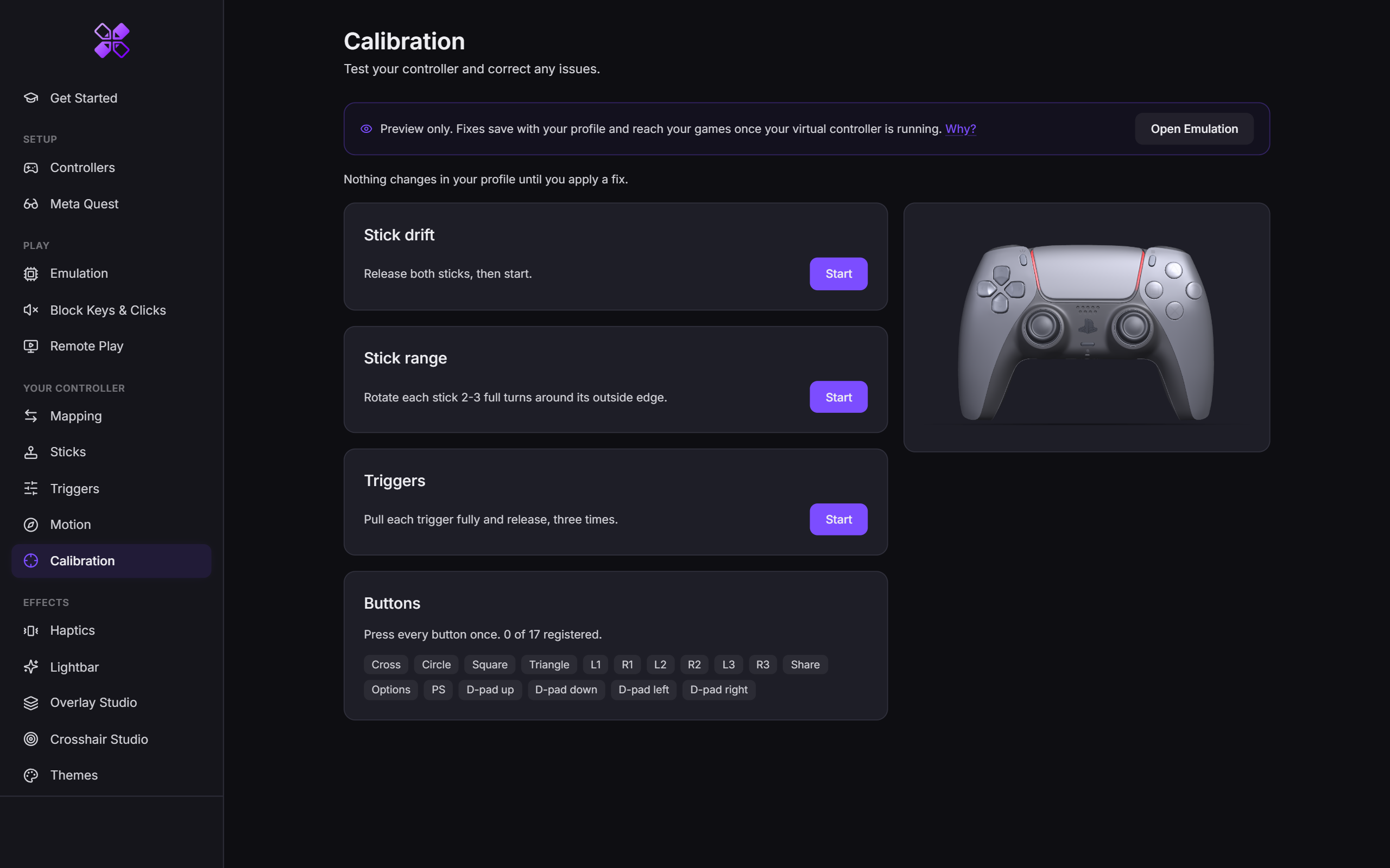 OmniControl Calibration