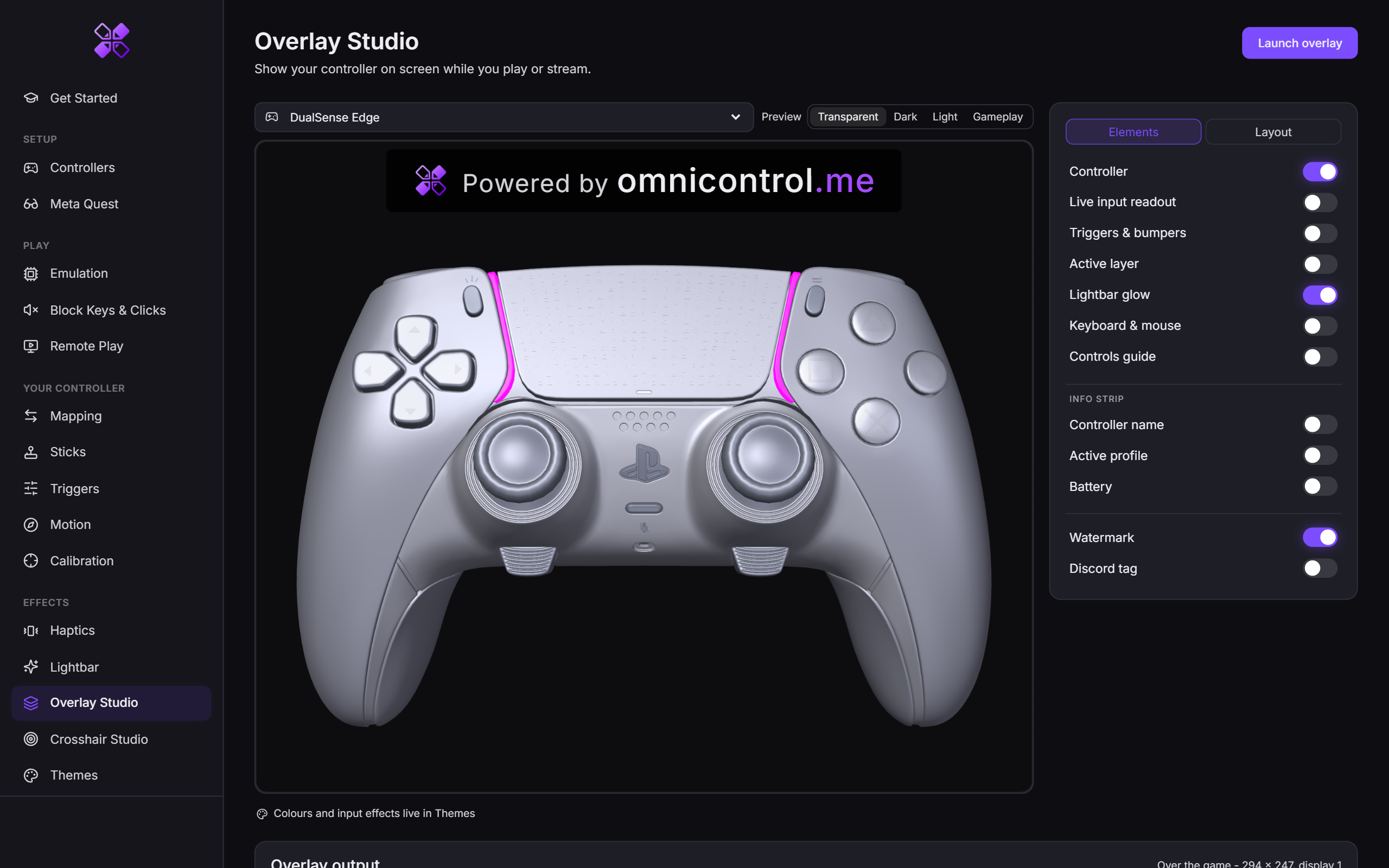 OmniControl Overlay Studio