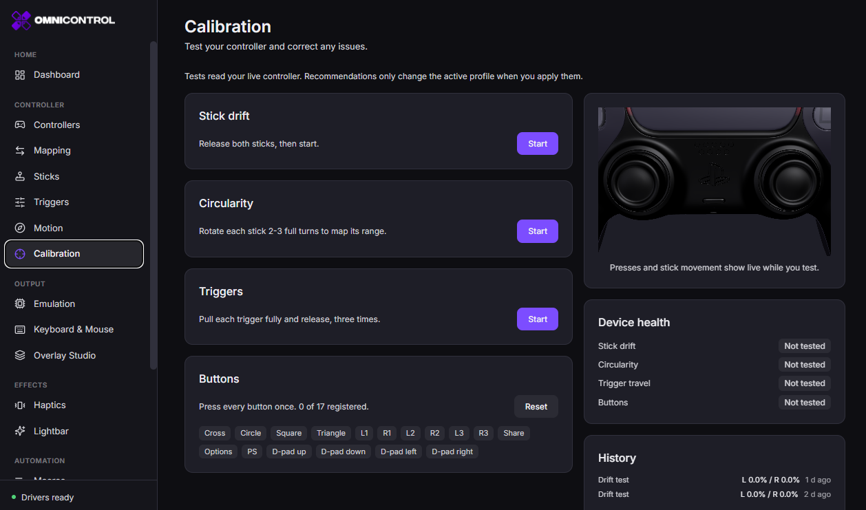 OmniControl Calibration