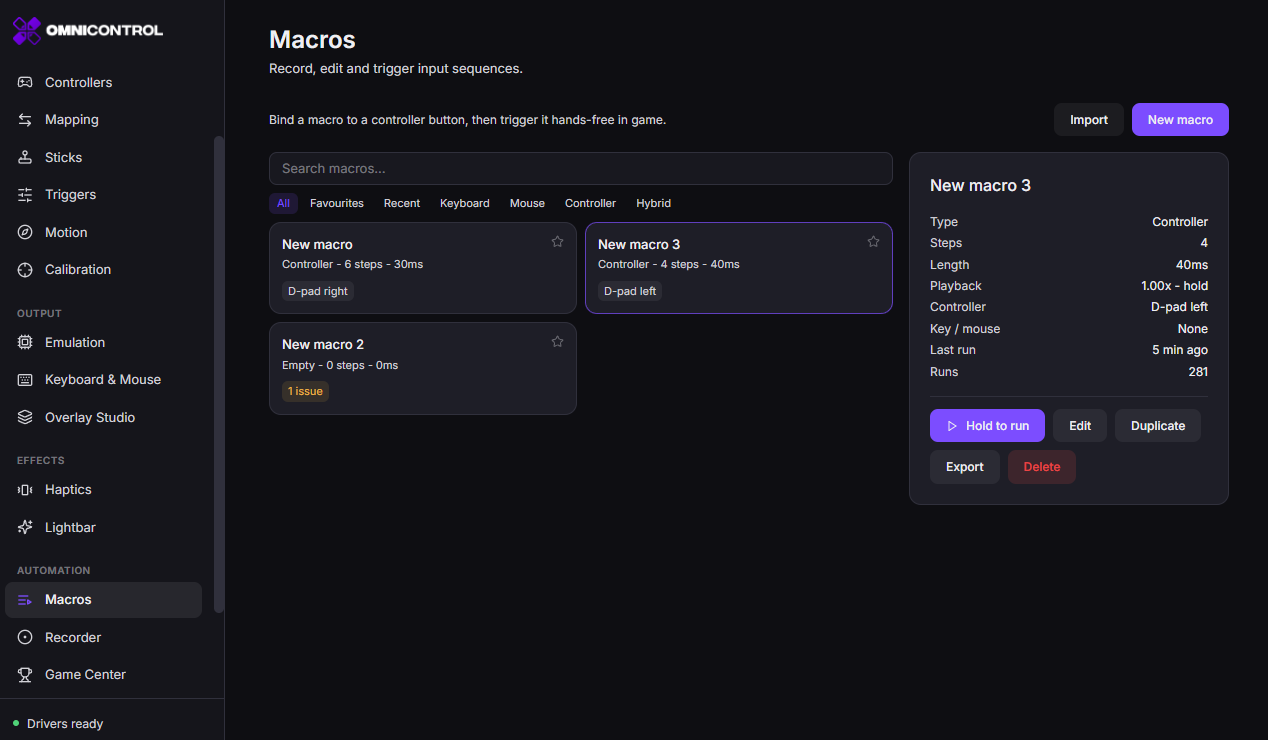 OmniControl Macros